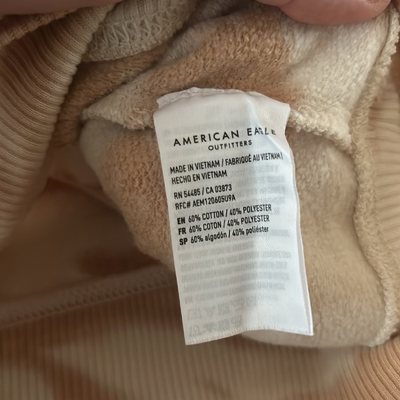 NWT American Eagle Soft Tie Dye Crewneck Pullover White Pink Sweater Size Small - Picture 4 of 4